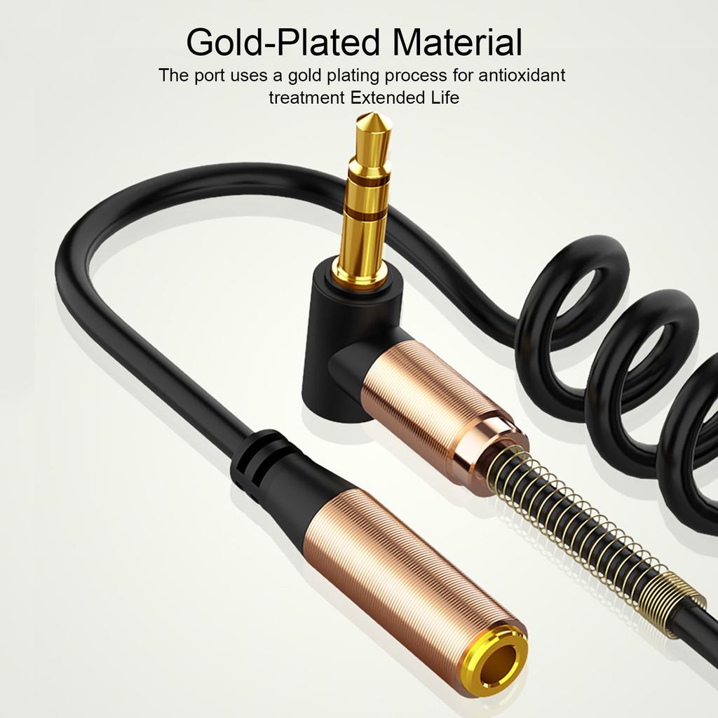 Спиральный удлинительный кабель Sagit 3,5 мм, угол 90 градусов, прямой угол, 3,5 мм, между мужчинами и женщинами