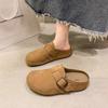 Boken обувь женская сумка головные полутапочки носить 2024 новая осенняя обувь с одной педалью ленивые ретро Boken полутапочки