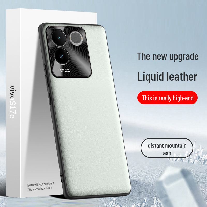 Чехол из жидкой кожи для телефона Vivo S17e, защитный чехол от падений и обрастания. Отправка одной штукой.