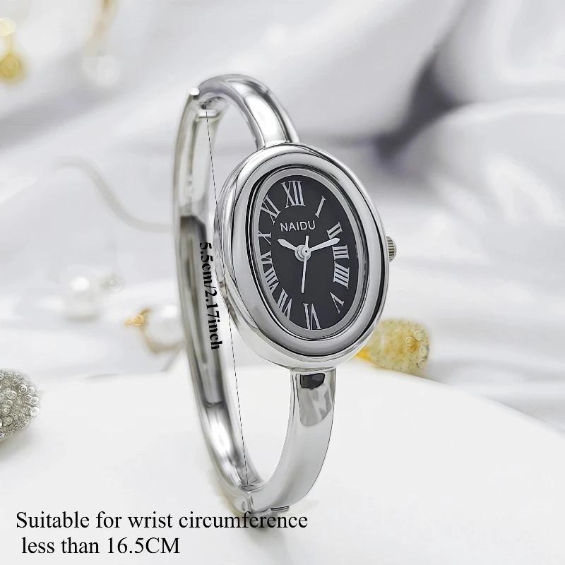 Brand Women Oval Dial Small Watch Fashion Adjustable Steel Strap Quartz Wristwatch Relogio Feminino Gifts Dropshipping