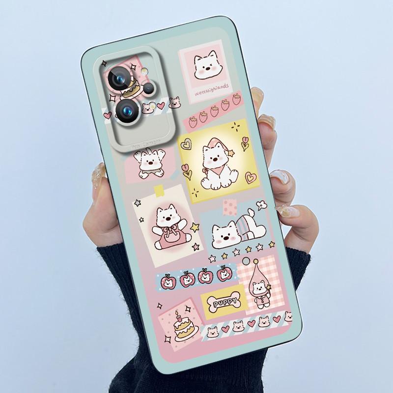 For Realme GT 2 Pro Phone Case Cute Panda Girl Cats Liquid Silicone Camera Protection Back Cover For Realme GT2 Pro GT2Pro Funda
