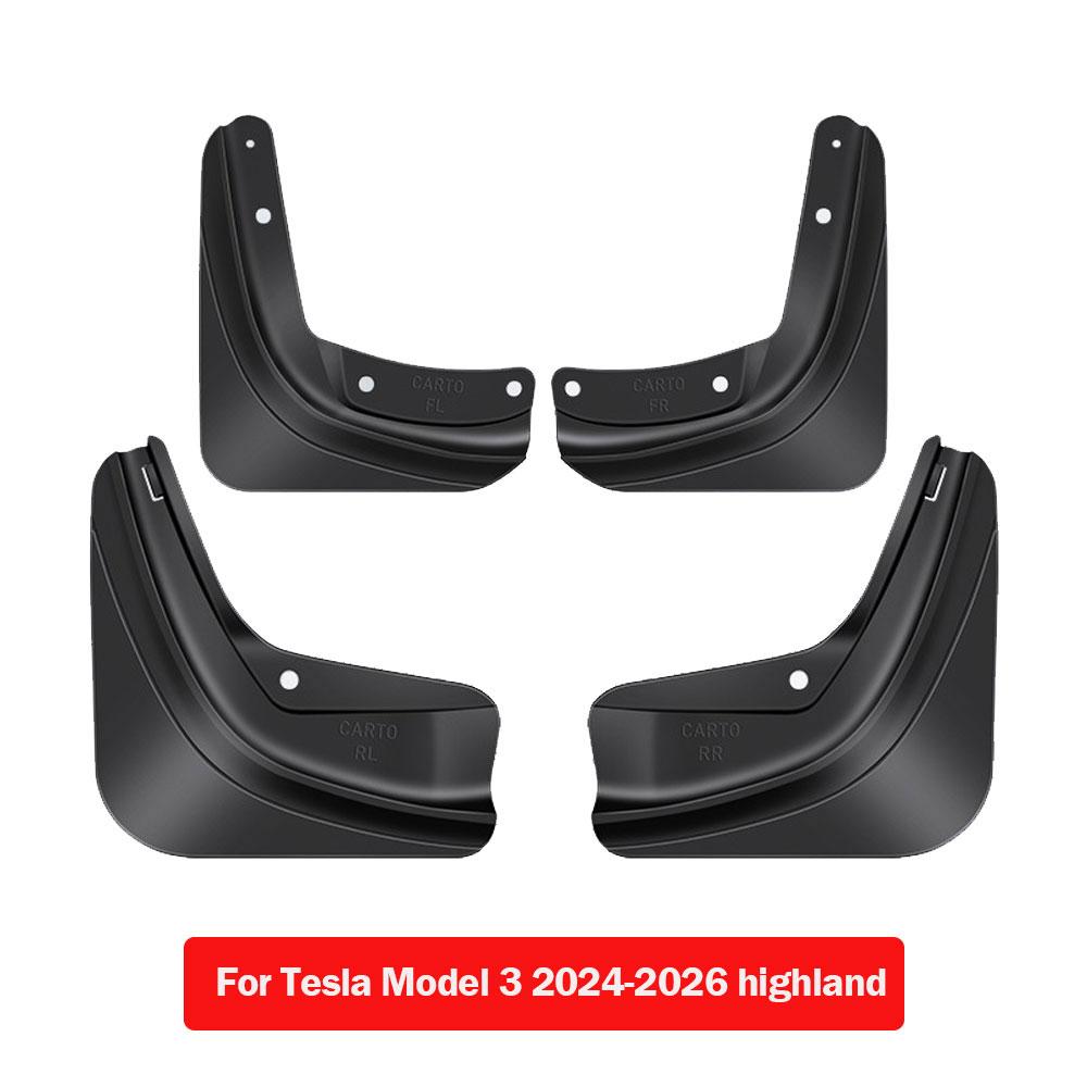 For Tesla Model Y Model 3 highland 2026 Accessories Mud Flaps Stay Clean Protect Paint Military Grade All Weather Splash Guards