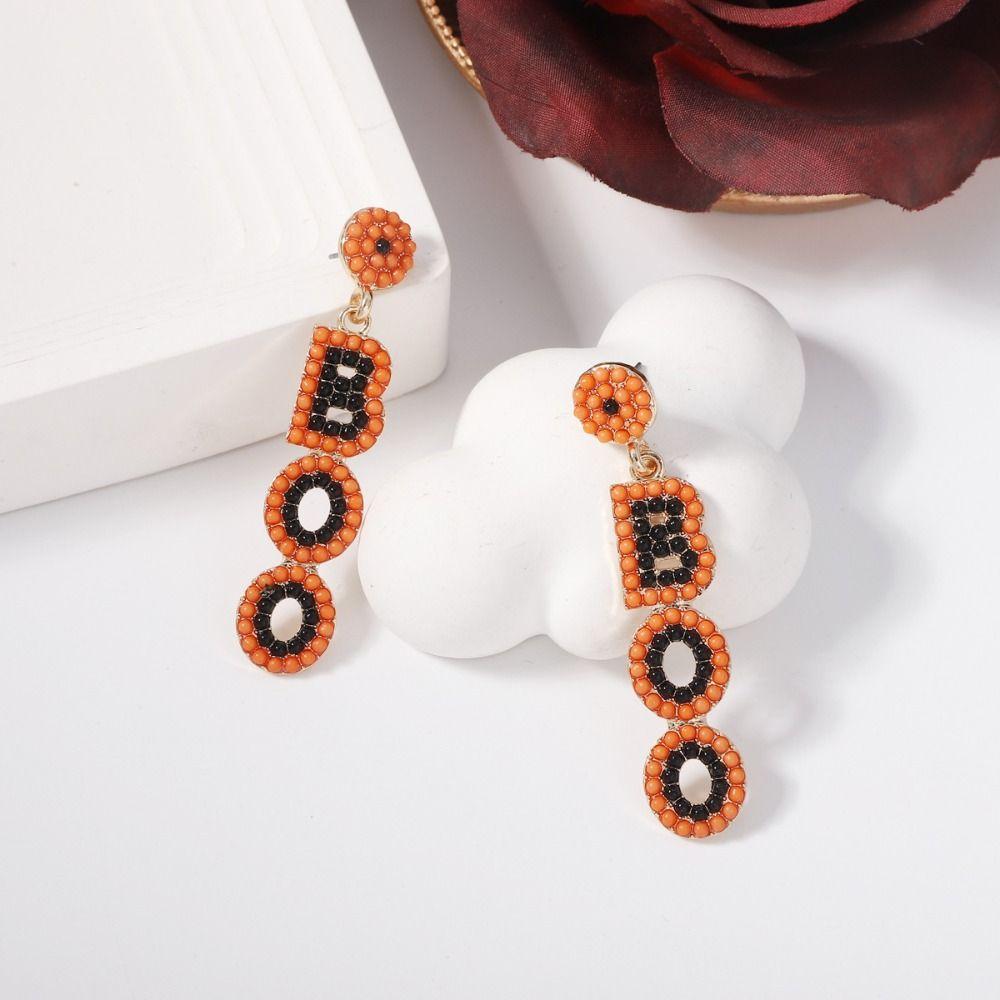 Trick Halloween Earrings Skull Spider Dangle Earrings Creative Pumpkin Ear Studs Party