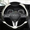 Нескользящая дышащая чехол на руль автомобиля из кожи с карбоновым рисунком для Infiniti Q50 Q50S Q50L G37 G25 QX70 FX35 Автоаксессуары