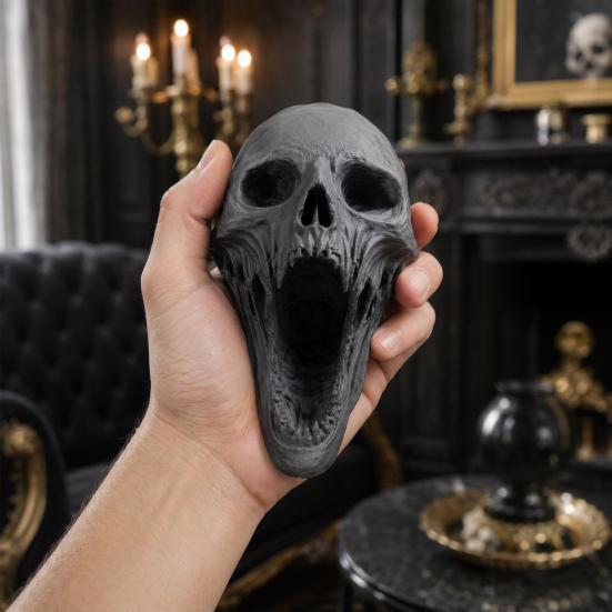 Статуэтка готического черепа, 3D-печатная модель человеческой головы для домашнего декора, статуэтки на Хэллоуин, модель черепа для книжной полки и рабочего стола