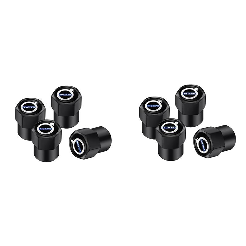 4/8 Pcs Car Wheel Valve Covers Dustproof Decoration Caps For Volvo ES90 EC40 EX40 EM90 XC90 V90 V60 XC60 V40 S80 S60 S90 C40 XC4