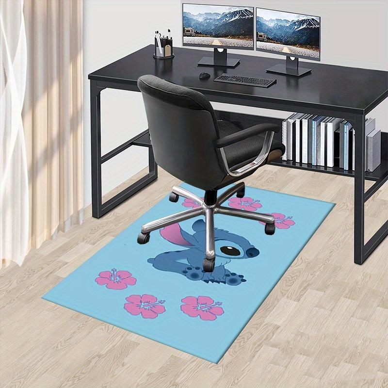 Office Rug Stitch, Flowers theme 3D Printed Anti-Slip Rug-Machine Washable for Living Room
