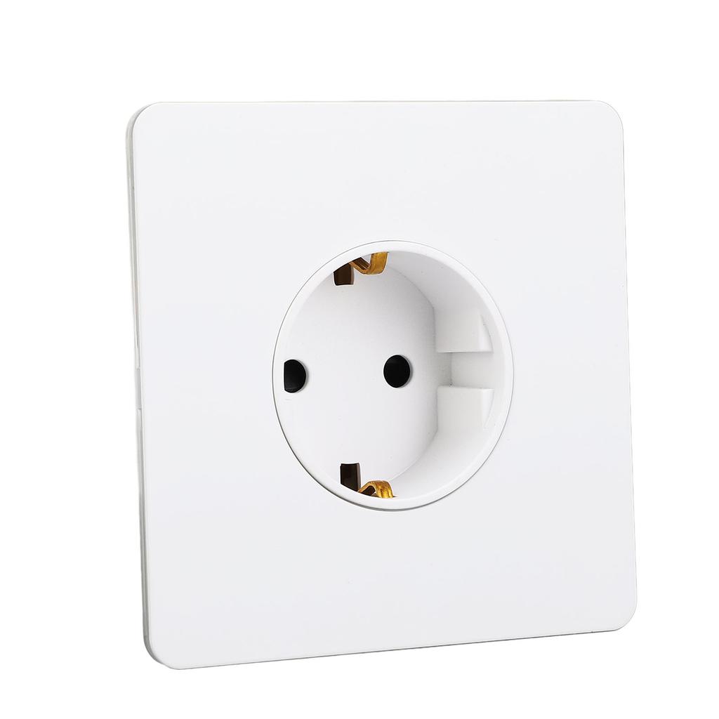 Настенная розетка Панель из нержавеющей стали Основание ПК Белый Современный настенный штекер для дома отеля 16А