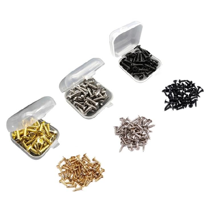 50 шт. 3 мм винты для защитной пластины гитары, винты для крепления накладки, винты для пикгарда электрогитары и бас-гитары с коробкой