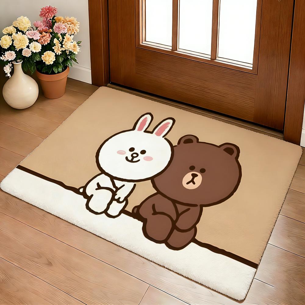 Коврик для пола L-LINE F-FRIENDS, уютный, из фланели, мягкий, толстый, нескользящий, для гостиной, спальни, кухни, декоративные ковры