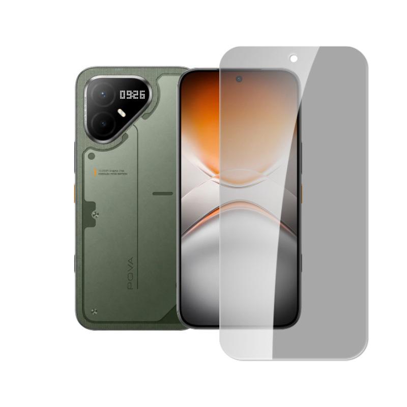 Закаленное стекло Tecno Pova8Pro HD с защитой от подглядывания и встроенной защитой объектива