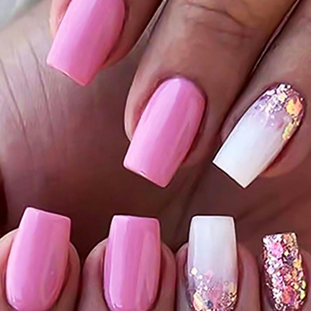 Съемные наклейки для нейл-арта в европейском и американском стиле - Простые, носибельные накладные ногти