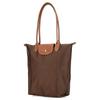 Longchamp Le Pliage solid color logo snap zipper foldable polyamide canvas dumpling bag hand shoulder bag regular women's ebony 2605089P81