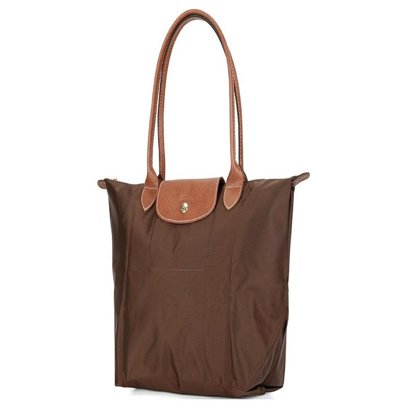 Longchamp Le Pliage solid color logo snap zipper foldable polyamide canvas dumpling bag hand shoulder bag regular women's ebony 2605089P81