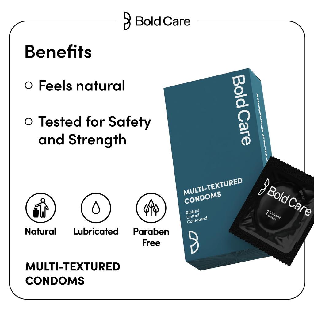 Презервативы с разной текстурой Bold Care (Пакет из 3)