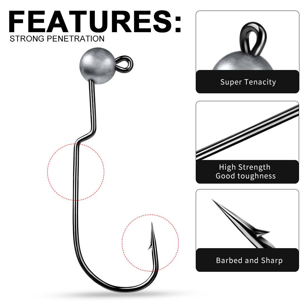 Крючок для ловли на донной приманке, препятствующий зависанию, крючок для поддельной приманки, рыболовный крючок из высокоуглеродистой стали, мягкий крючок для ловли насекомых, подходит для морской рыбалки