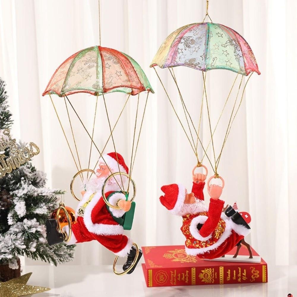 Merry Christmas Electric Dancing Santa Claus Doll Parachute Santa Claus Pendant Xmas Party Decor