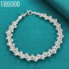 925 Sterling Silver Grape Beads Bracelet Gift Fashion Jewelry