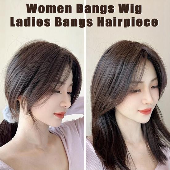 Женская челка на клипсе, естественная тонкая 3D французская челка, наращивание волос на лбу, черно-коричневая боковая челка, парик с бахромой, шиньоны