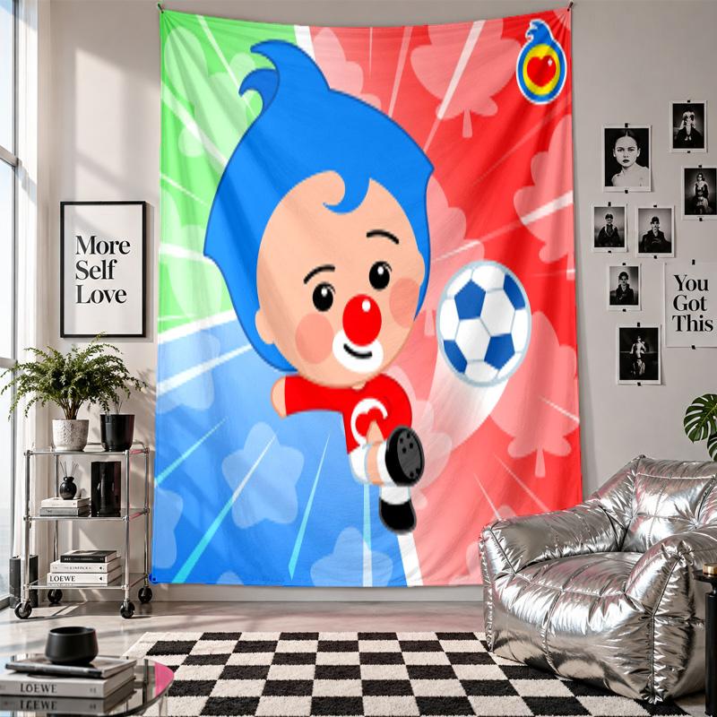 Wall TapestryEl Payaso Plim Plim Art Hanging Cloth Decorative Background Cover for Room Decoration