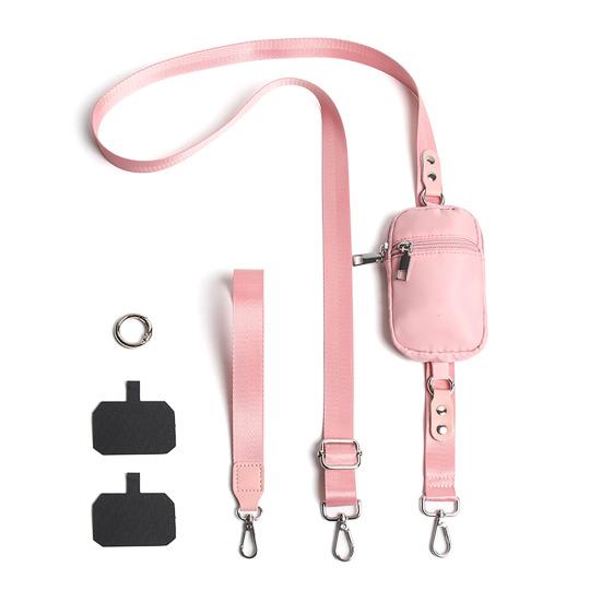 Yousheng Нагрудный шнурок Свободные руки Держатель для телефона Ремешок для переноски телефона с RFID-кошельком Удобный слинг для телефона для всех смартфонов