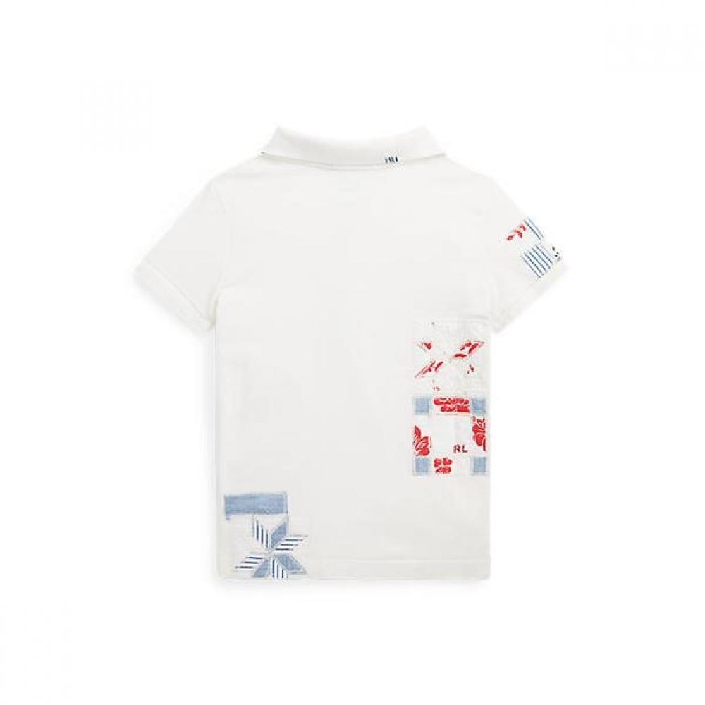 Polo Kids Patchwork Stretch Mesh Polo Shirt Cwpoknio8020282100