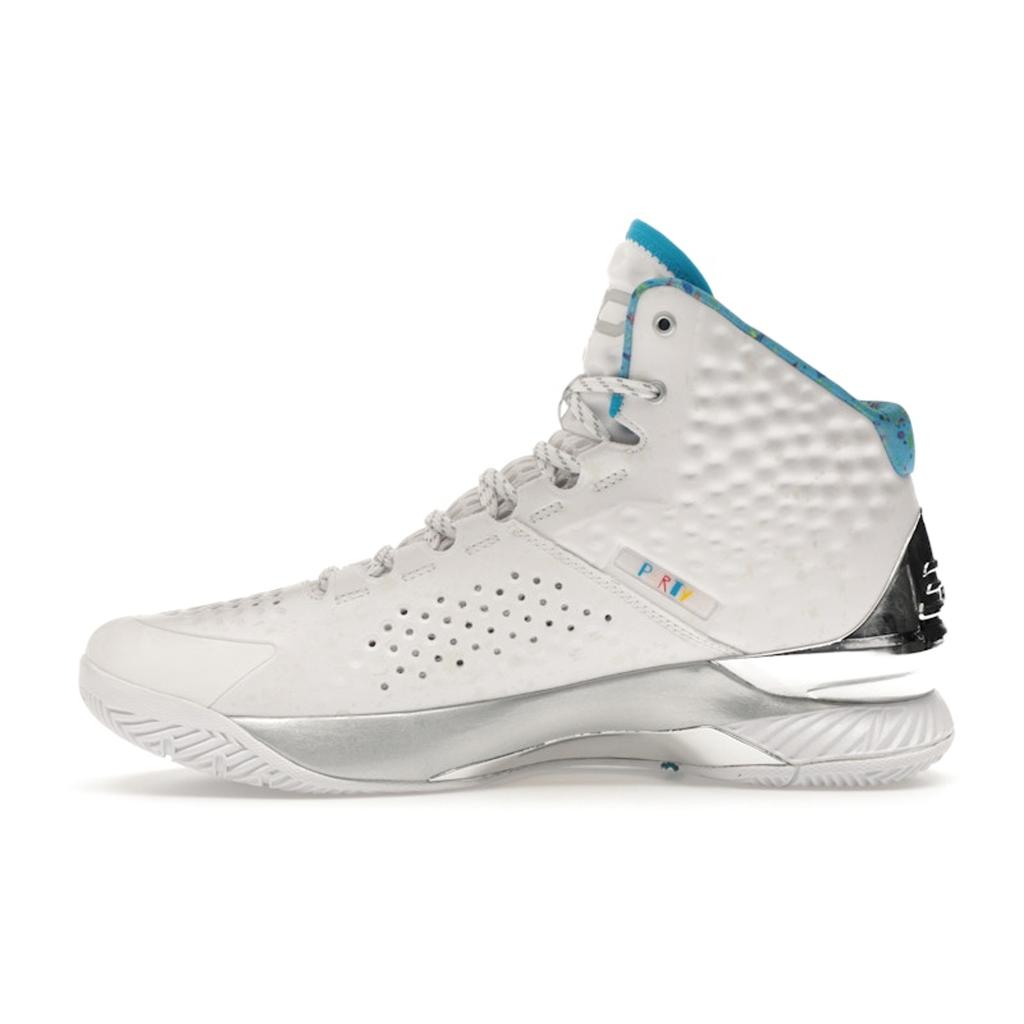 Under Armour Мужские кроссовки Curry 1 Splash Party 2022 Белый Металлик-Серебристый 3026050-100