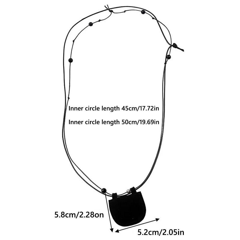 with Long Strap Mini Necklace Leopard Print Wearing Key Bag Necklace Jewelry Accessories