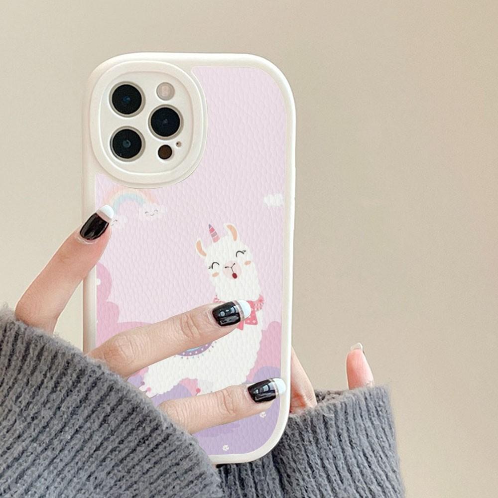 Чехол для телефона с ламами, альпаками, из твердой кожи для IPhone 14 13 12 Mini 11 14 Pro Max Xs X Xr 7 8 Plus Fundas