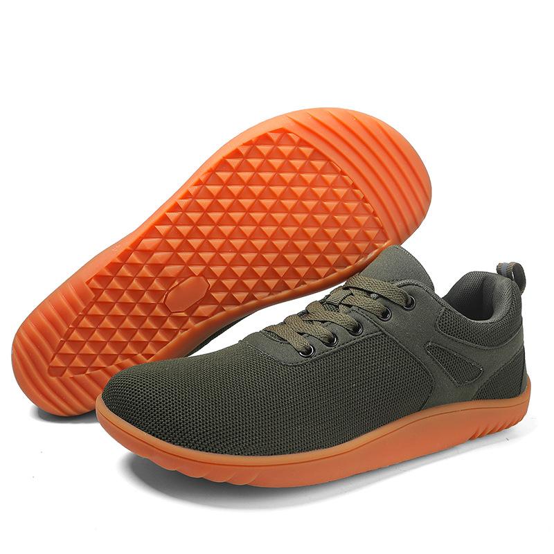 2024 New Wide-headed Running Sports Soft-soled Indoor Barefoot Shoes Men's and Women's Casual Shoes Flying Woven Breathable Mesh Shoes