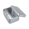 2Pcs Square Aluminum Soap Dish with Lid Soap Box Easy To Rinse Travel Soap Tray  Hotel