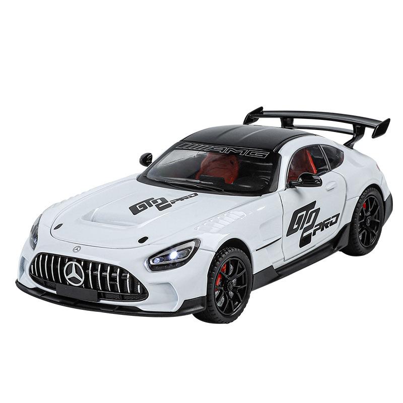 1/24 Mercedes Benzs AMG GT Alloy Miniature Car Diecast Metal Scale Model Car Sound and Light Collection Children Toy Vehicles Gifts