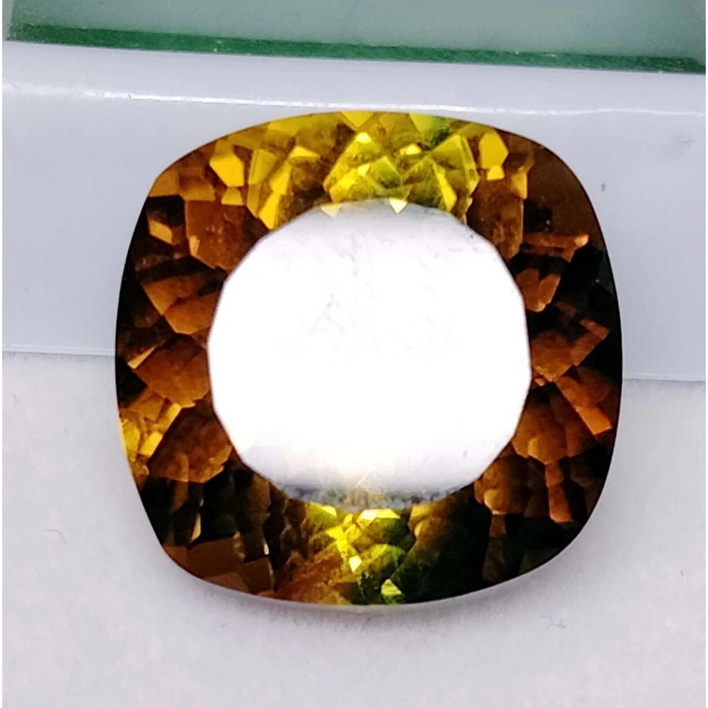 Natural Bi-Color Ametrine Cushion Cut 13-14 Ct Beautiful Certified Gemstone