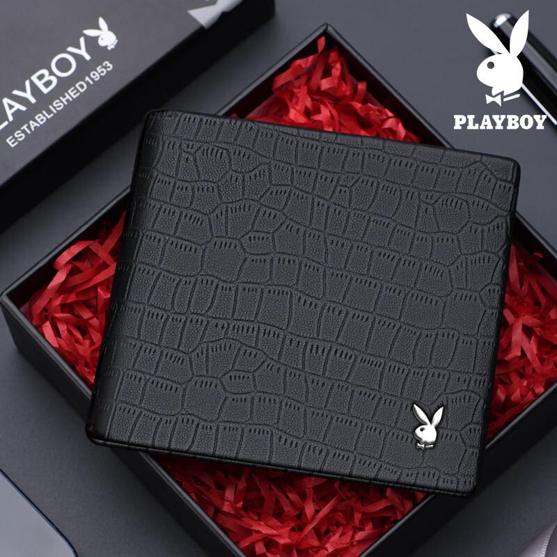 PLAYBOY Мужской кошелек-портмоне из натуральной кожи