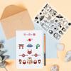PVC Plastic Stamps for DIY Scrapbooking Photo Album Decorative Cards Making Stamp Sheets Mixed Patterns 16x11x0.3cm