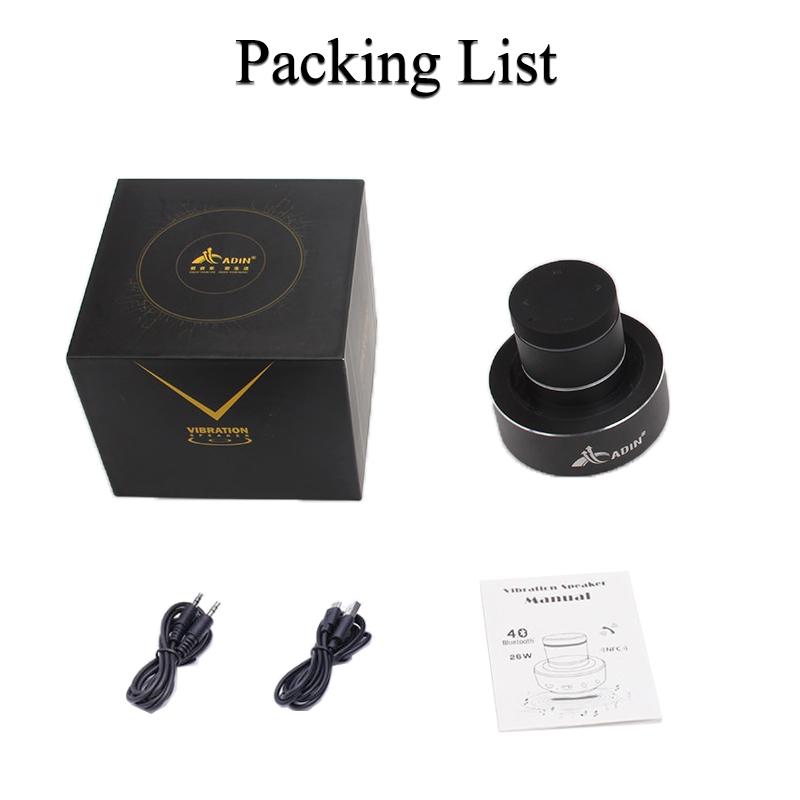 Adin 26 Вт / 42 Вт Вибро Портативный Bluetooth-динамик Беспроводной музыкальный саундбар Сабвуфер Динамик Bluetooth или WIFI Соседняя колонка Вибрационные динамики