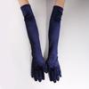Solid Color Velvet Long Gloves 53cm Evening Dress Gloves Fashion Party Mittens  Party