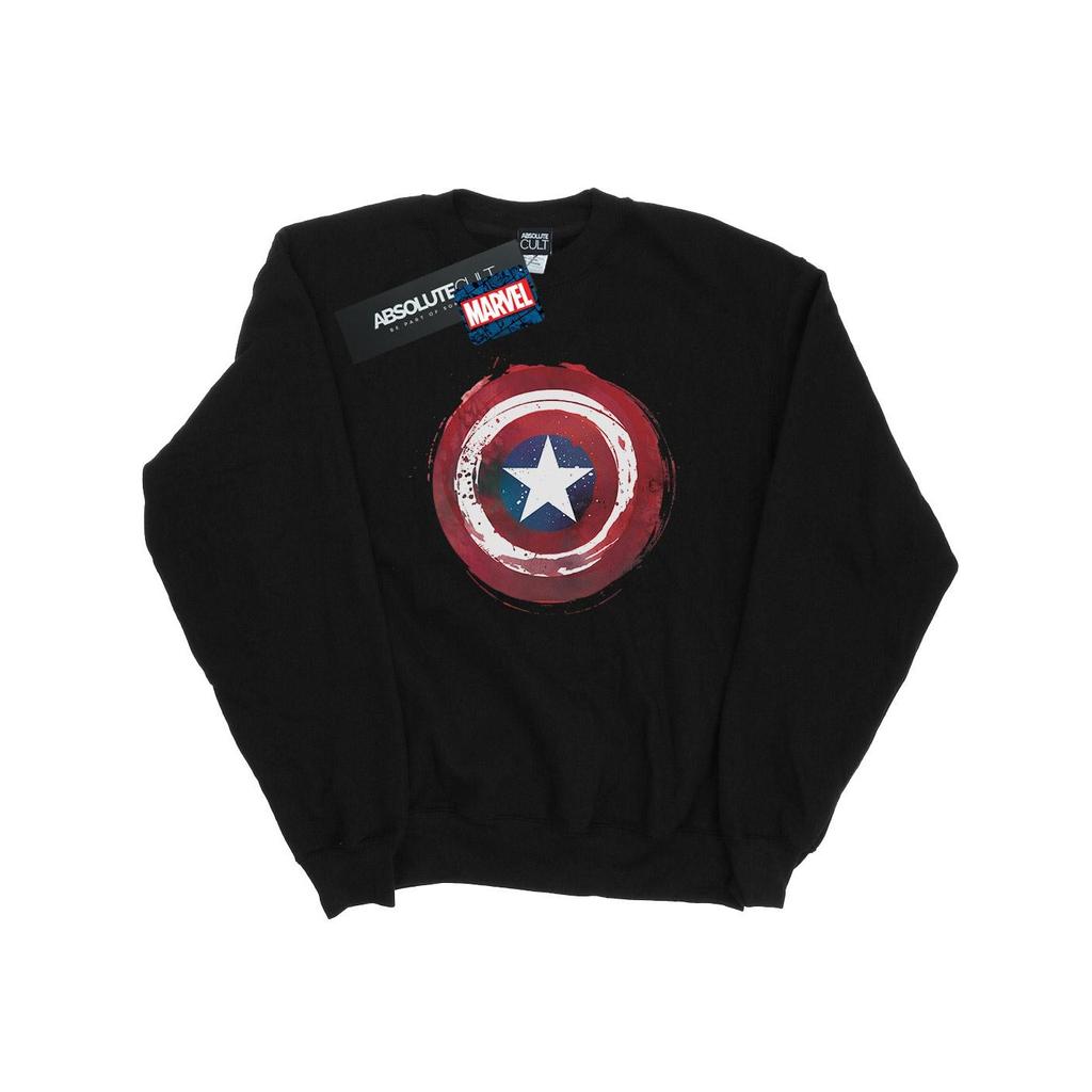 Marvel Mens Captain America Splatter Shield Sweatshirt