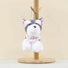 Cute Schnauzer Dog Plush Keychain Fluffy Toy Bag Charm West Highland Terrier