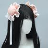 Women Buns Dancer Hair Clip Round Bun Hairstyle Laciness Ribbon Girl Headwear