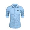 Männer Top Frühling Herbst Casual Business Hemd Weiß Schwarz Blau Lose Klassische Hemden Revers Hals Langarm Shirts