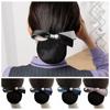 Korean Style Bowknot Spring Clip Ribbon Hair Net Cover Elegant Nurse Hair Clip  Bank