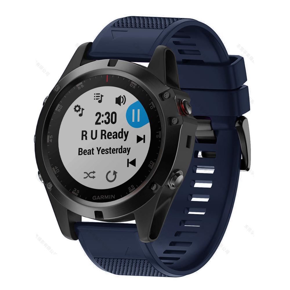 Ремешок для умных часов Garmin Fenix ​​6 6S 6X 5X 5 5S 3 3HR Forerunner 935 945, быстросъемный силиконовый браслет