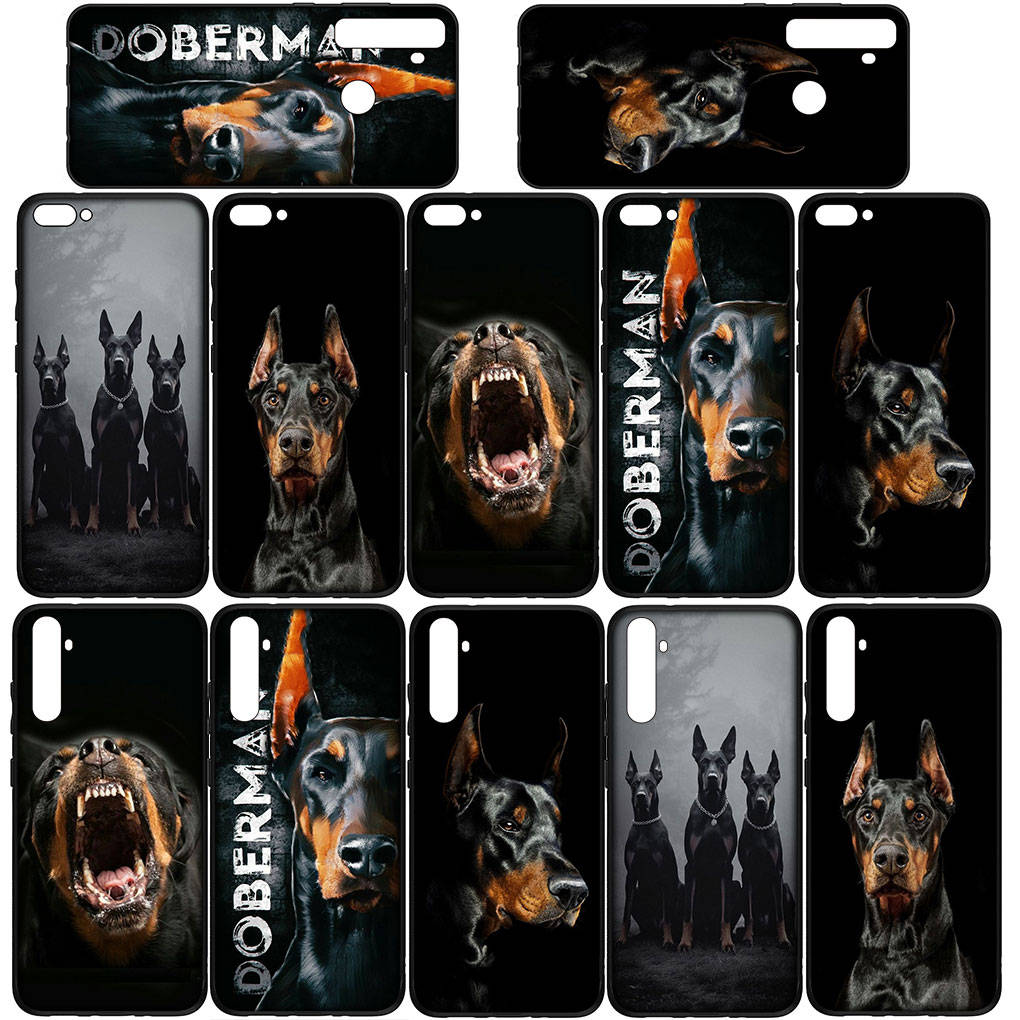 Чехол для iPhone 15 14 Xiaomi Redmi Note 13 12 11 Pro Max X 8 7 9 XR Samsung Galaxy S24 S23 S20 FE 12C 13C 9C OPPO A15 Huawei Doberman Dog Phone Case
