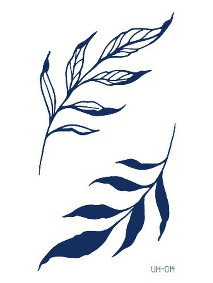 Водостойкие полуперманентные татуировки-наклейки на травяной основе для мужчин и женщин