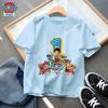 2026 Paws Patrols T Shirt Summer Children Short Sleeves Tops Cotton Clothes Cartoon Anime Kids Kawaii Cute Gift Breathable Soft