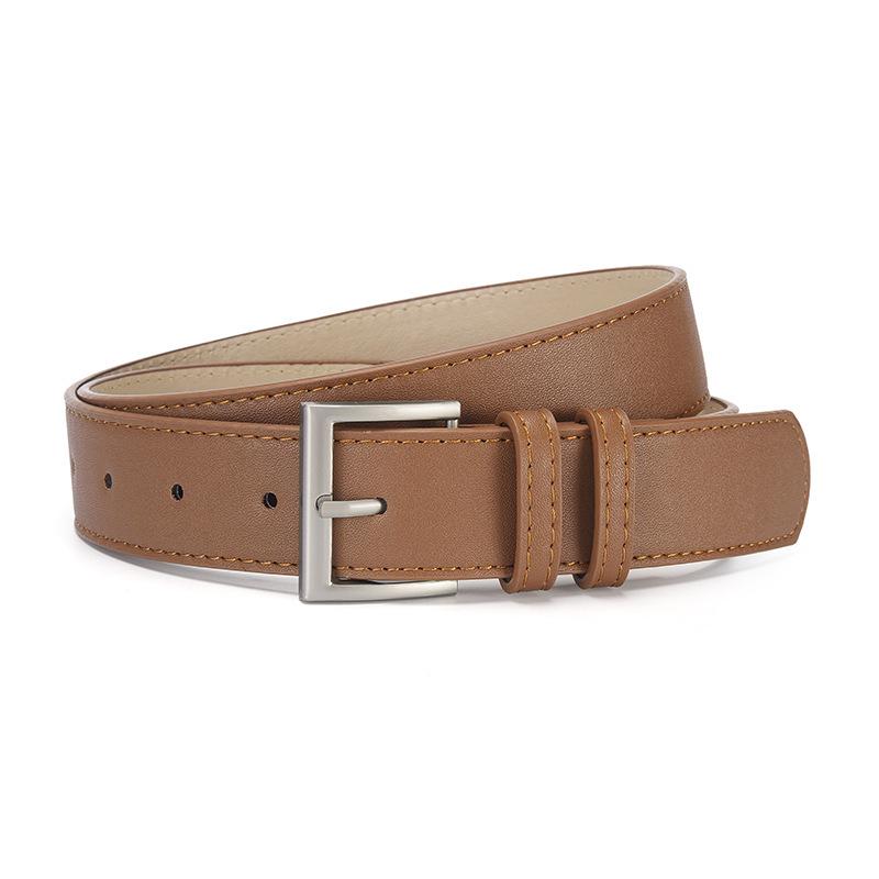 Новый женский ремень из ПУ кожи с пряжкой-булавкой - Стильный аксессуар для повседневных брюк, пальто, курток и джинсов