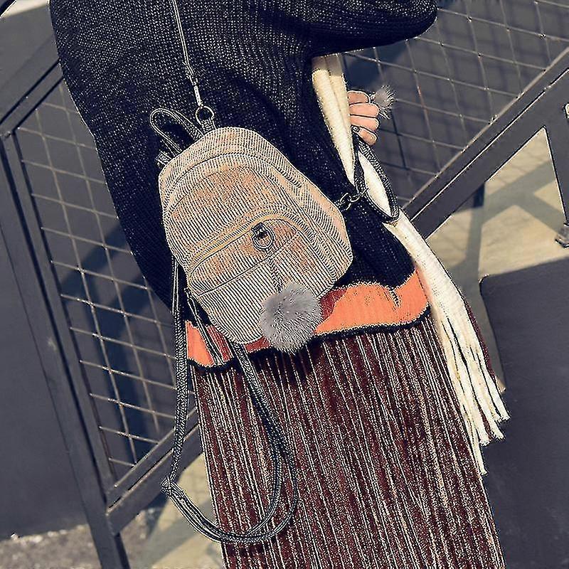 Mini Bag Backpack Girls' School Backpack Backpack Corduroy Travel Bag