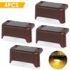 4–16PCS Solar LED Step Lights Waterproof Stair Fence Deck Railing Lamps for Outdoor Patio Yard Pathway Garden Night Decoration