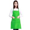 Women Solid Cooking Kitchen Apron Bib Pocket Aprons Cotton Blend Polyester Restaurant Apron